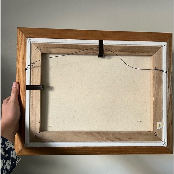 Joline Burk acrylic painting wood framed house artwork - Picture 5 of 5